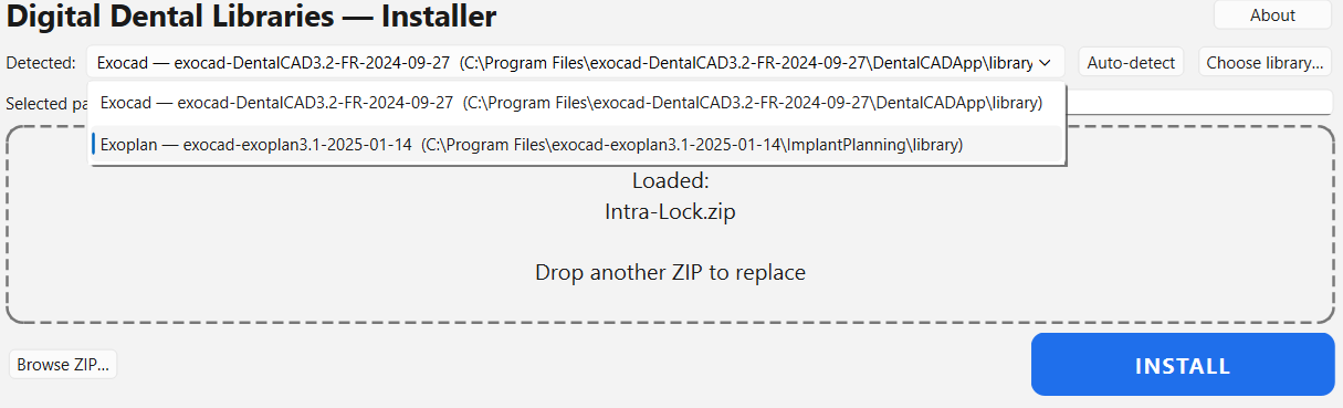 Detected Exocad installations